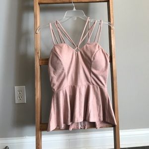 Pink Peplum Tank
